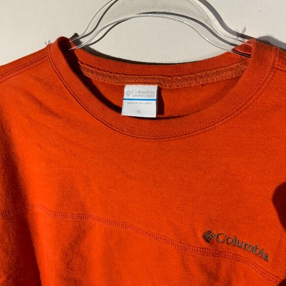 Columbia Crewneck Sweatshirt Pullover Orange Men Size XL - Picture 3 of 4